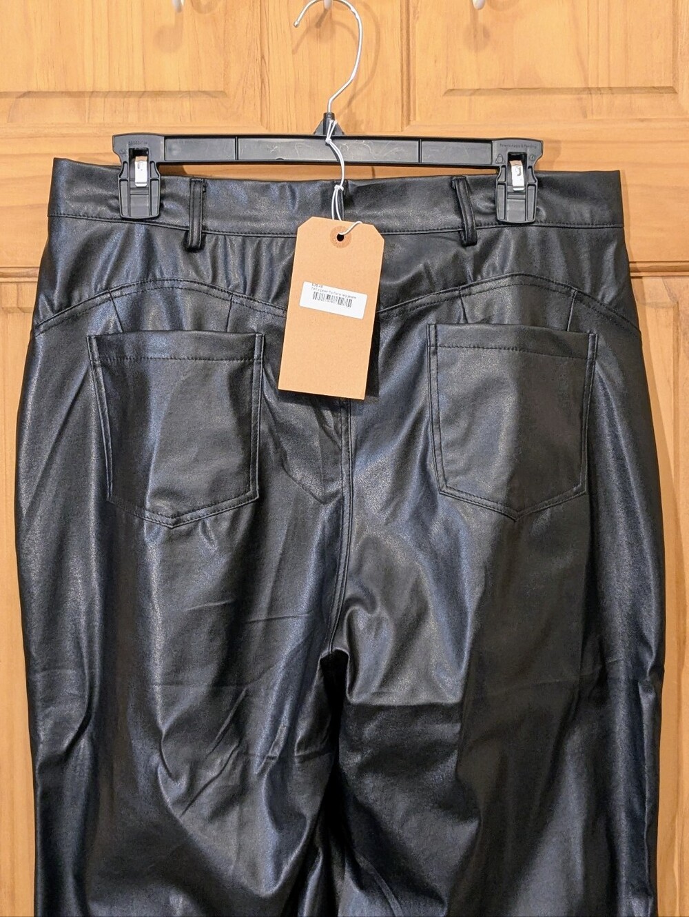 Fashion Noma Faux Leather Pants Flare Leg Size 12 High Rise Trousers Boho Chic - Picture 10 of 15